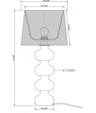 Deco Table Black, H-65cm