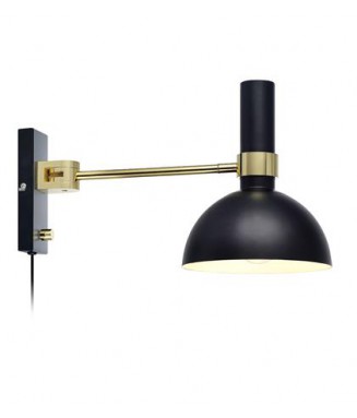 Larry Wall Black- Brass 106970/ Seinavalgusti