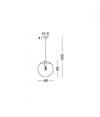 Ovvio D-40cm, 42108002/ Rippvalgusti