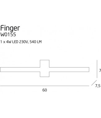 Finger White W0155, IP54