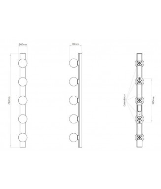 Cabaret Chrome 5xG9, IP44