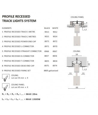 Profile Suspension Kit 9461 White / Siini riputi