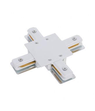 Track Recessed X Connector 8836 White
