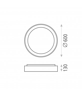 Dilga Ceiling White D-60cm Triac Dimm/ Laevalgusti