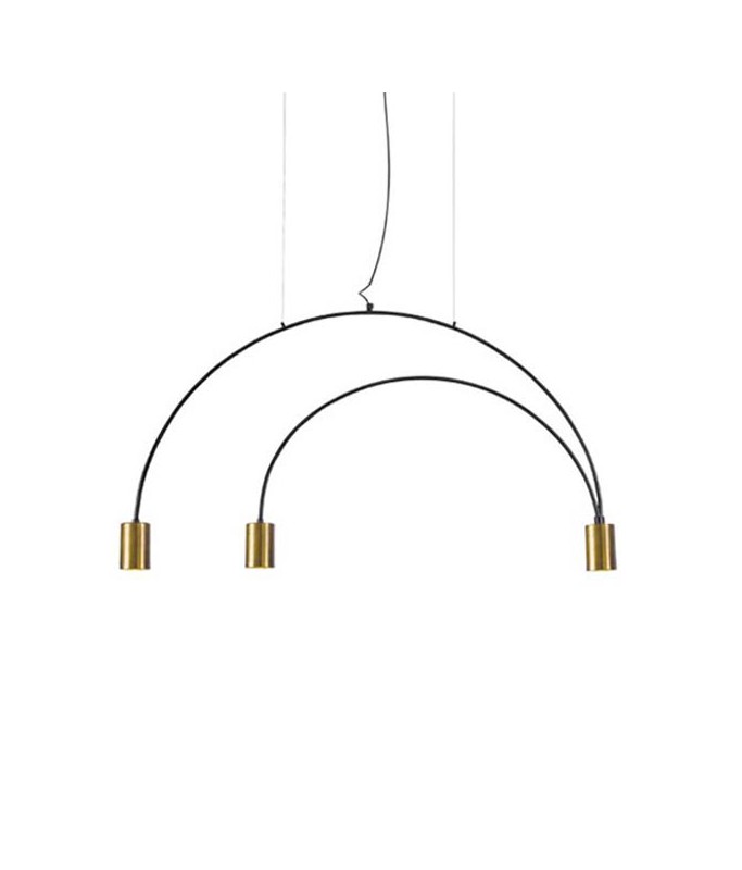 19213 Pendant Light Black/Brass / Rippvalgusti