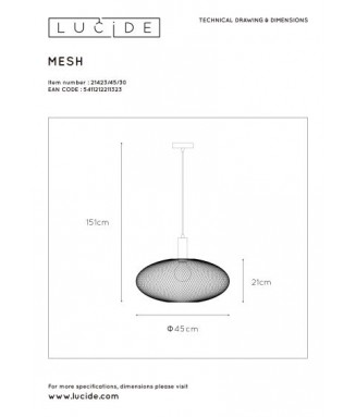 Mesh 21423/45/02 D-45 Black- Matt Gold