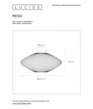 Mesh 21123/45/02 D-45 Matt Gold