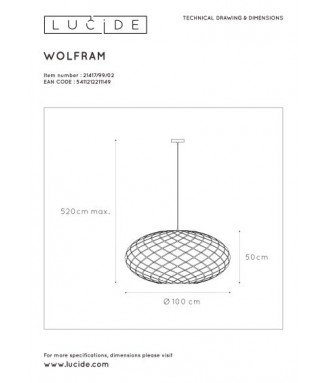 Wolfram 21417/99/02 D-100 Matt Gold / Rippvalgusti