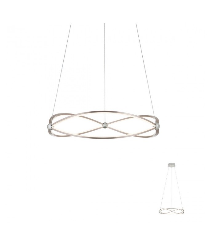 Quark Pendant Satin Nickel D-60 43W LED