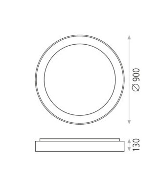 Dilga Ceiling Black D-90cm Triac Dimm