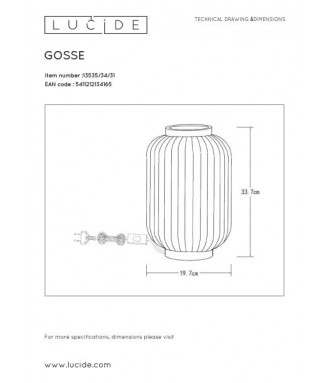 Gosse 13535/34/31 D-19,7 cm  Table lamp