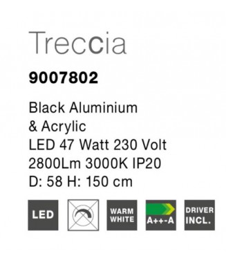Tressia Black 9007802 / Rippvalgusti