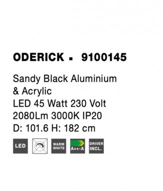 Oderick Black Pendant 9100145