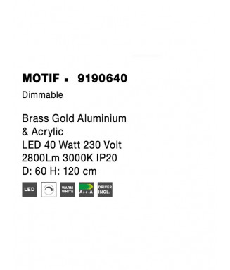 Motif Gold D-60 Pendant 9190640 / Rippvalgusti