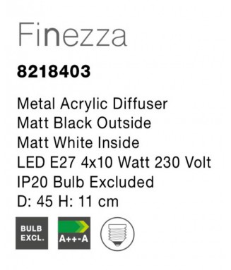 Finezza D-45 Black 4xE27