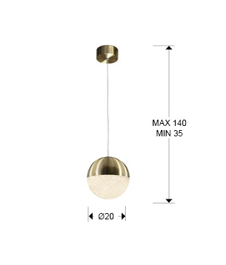 Sphere 793407 D-20cm/ Rippvalgusti