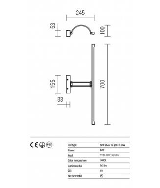 Ikon Chrome 16W LED /Seinavalgusti