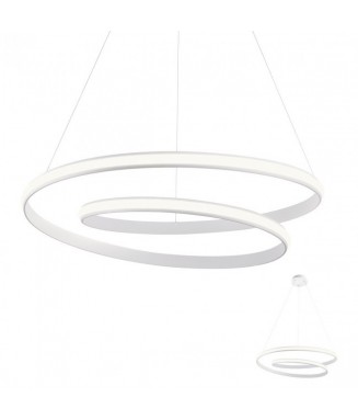 Torsion Pendant D-74cm White 40W LED/ Rippvalgusti