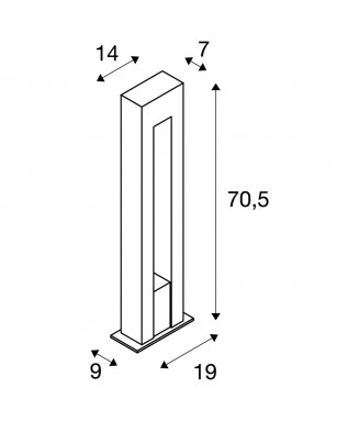 Arrock  231420 H-70,5cm / Pollarvalgusti