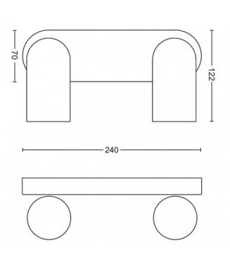 Pongee White 2xGU10