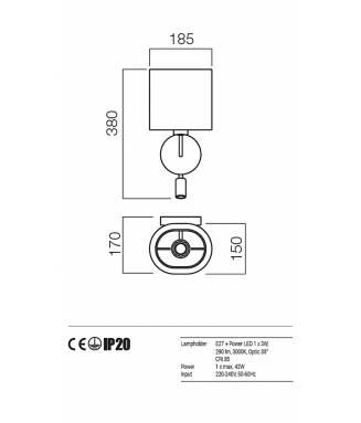 Piccadilly Satin Nickel/ Beige  + led