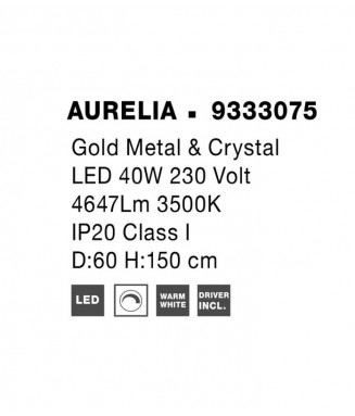 Aurelia 9333075, D-60 / Rippvalgusti