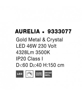 Aurelia 9333077, D-60/40 / Rippvalgusti