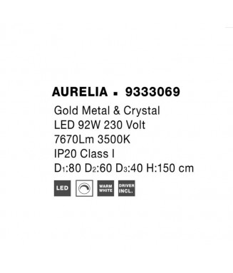 Aurelia 9333069, D-80/60/40 / Rippvalgusti