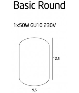 Basic Black Round GU10/ Laevalgusti