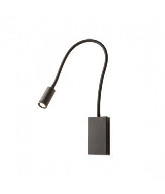 Wallie Black 01-2755, 3W LED +USB / Seinavalgusti
