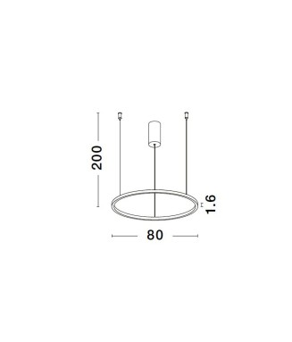 Tarquin 9345606, D-80cm/ Rippvalgusti