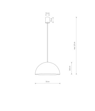 Hemisphere 10618 D-33cm/ Rippvalgusti