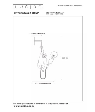 Extravaganza Chimp 10202/01/30 Настенная лампа