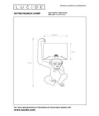 copy of Extravaganza Chimp 10202/01/30 Настенная лампа