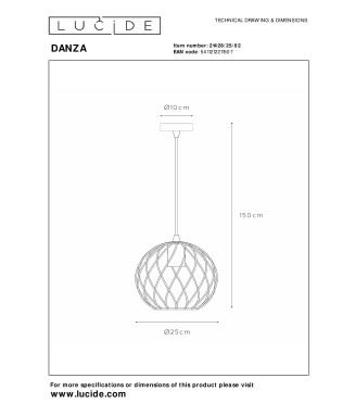 Danza 21428/25/02 Hanglamp