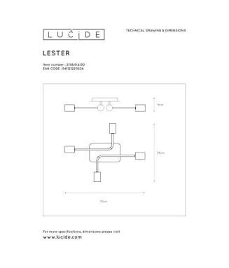 Lester 21118/04/02 Лампа потолочная