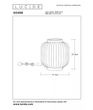 Gosse 13535/24/31 D-19,5cm Lauavalgusti