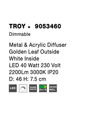 TROY D-46, 9053460 Gold