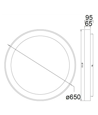 Niseko Black 8580 D-65cm /Laevalgusti