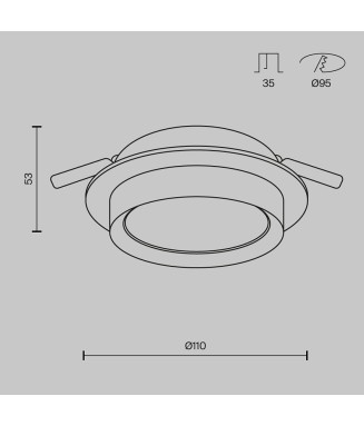 DL086 HOOP White Round /Downlight