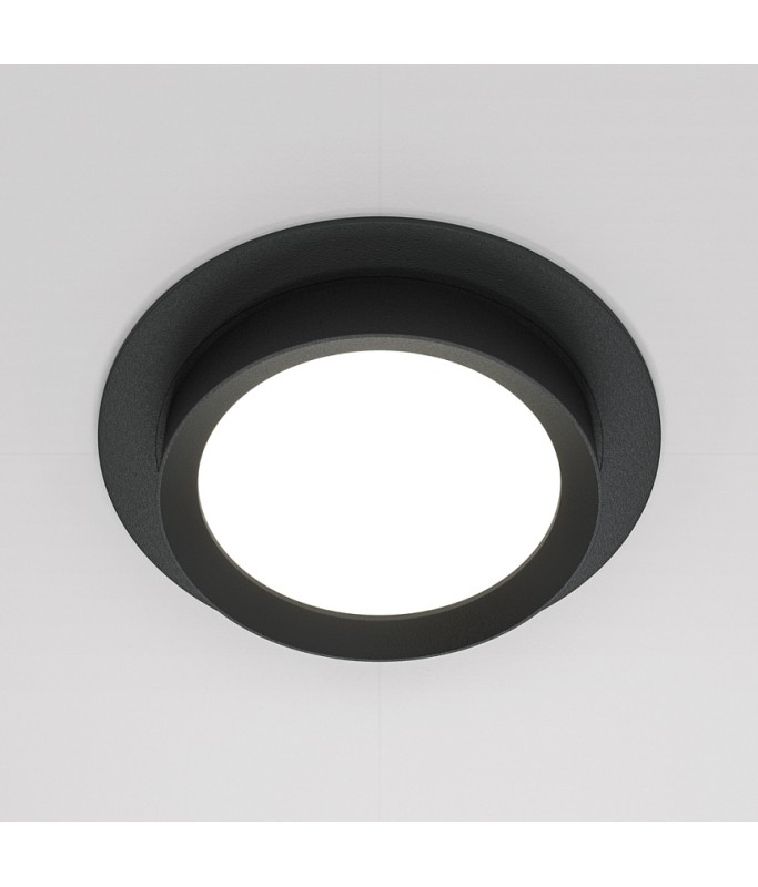 DL086 HOOP Black Round /Downlight