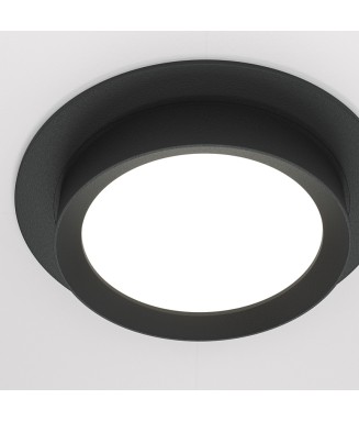 DL086 HOOP Black Round /Downlight