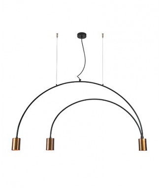 17109 Pendant Light Black/Copper / Rippvalgusti