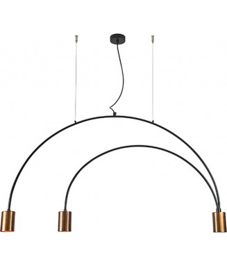17109 Pendant Light Black/Copper / Rippvalgusti