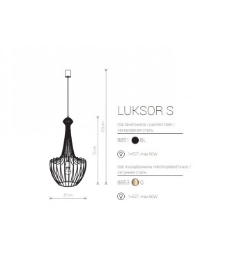 Luxor S Black - 8851/Rippvalgusti