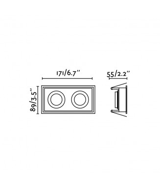 Hyde White square IP44, GU10