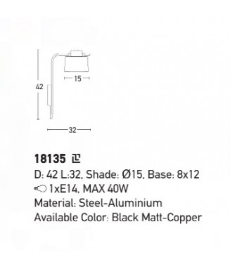 18135 Wall Black/Copper