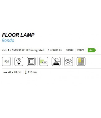 Rondo Floor Black 36W LED