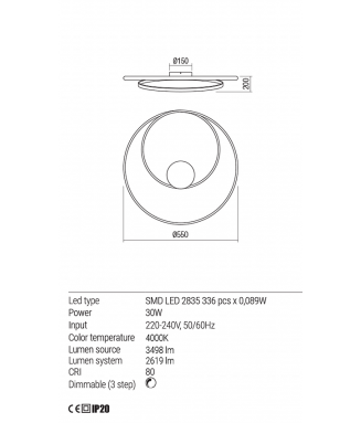 Torsion Ceiling Bronze 30W LED