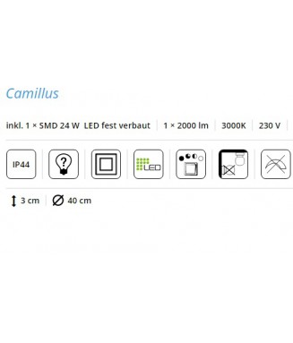Camillus 24W White Round